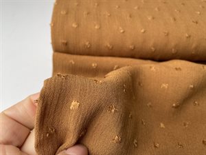 Creppet viscose - dobby og lys tobacco